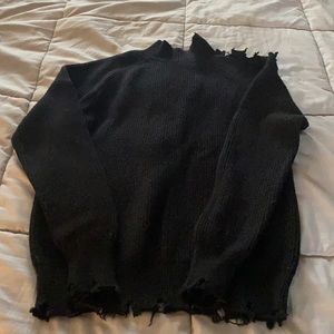 🖤Black Cold shoulder Sweater